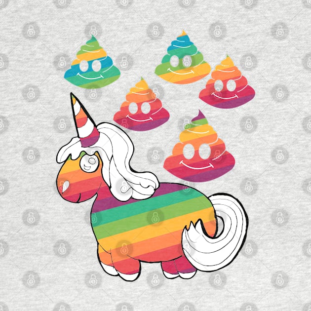 Rainbow Unicorn Emoji Poop by GreenCowLand